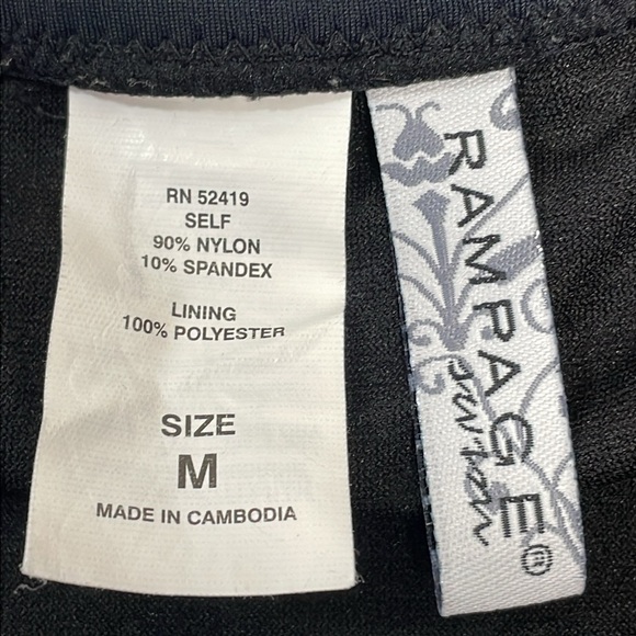 Rampage Swim Black Ruffle Studded Bikini M - Picture 5 of 13